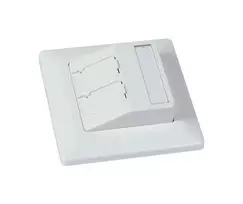 SYNERGY21 Keystone modulių laikiklis įleidžiamam montavimui 2xTP moduliui, grynai balta, apvalus S216330V3