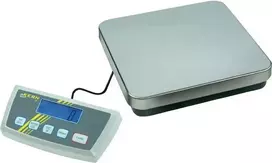 Kern DE 60K10D dviejų diapazonų platforminės svarstyklės, 60 kg, 10/20 g, nerūdijančio plieno sveriamoji plokštė, maitinamos baterijomis ir elektra