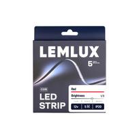 LED juosta, 5m ritė, 12Vdc, 11W/m, COB 480LED/m, raudona, IP20, 180°
