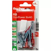 Fischer 535959 DuoPower 8 x 40 RB K NV tvirtinimo rinkinys, 40 mm, 8 mm, 1 rinkinys