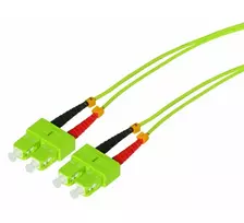 Tecline HD OM5 daugiamodis optinis komutacinis kabelis, SC Duplex į SC Duplex, 50/125 µm, laimo žalios spalvos, 3 m 796SS03