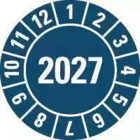 HEIN Industrieschilder patikros lipdukas 2027, mėlynas, savaime lipni plėvelė, apvalus 20 mm, 500 vnt. ritinyje 189463