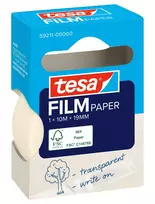 Tesa 59211 popierinė lipni juosta 19 mm x 10 m, natūraliai balta, plyšusi rankomis, rašoma, be tirpiklių 59211-00000-00
