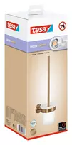 tesa MOON BRONZE tualeto šepetys su laikikliu, klijuojamu tvirtinimu, stiklas ir metalas 40601-00000-00
