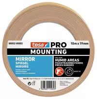 tesa Mounting PRO veidrodžių tvirtinimo juosta, balta, 10 m x 19 mm, 66952-00002-00