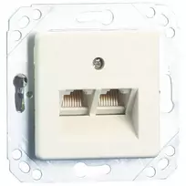 Metz Connect UPk įleidžiamas universalusis jungties blokas, UAE dizainas, 2xRJ45, Mini Clamp (130064111-I)