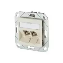 METZ CONNECT BTR E-DAT modul 8/8(8) UPk įleidžiama duomenų rozetė, 2x RJ-45, CAT 6e, ekranuota, perlamutrinė balta RAL 1013 1309121101-E