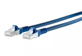 METZ BTR Netcom RJ45 tinklo komutacinis kabelis CAT 6A S/FTP 1,5 m mėlynas su fiksatoriaus apsauga 1308451544-E