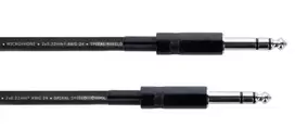 Cordial 14818 garso jungties kabelis 6,3 mm Jack Stereo į 6,3 mm Jack Stereo, 6 m, juodas PVC, vytos poros