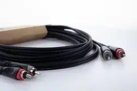 Cordial 14835 RCA garso kabelis 1 m juodas Twin PVC