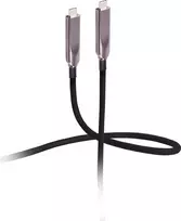 Flexline USB-C hibridinis aktyvus optinis kabelis 12,5 m 8K 60Hz 10Gbps 60W PD TPU juodas FL31-44211
