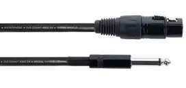 Cordial EM 10 FP XLR – 6,3 mm mono jack garso kabelis, 10 m, juodas, 14752