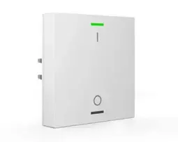 MDT BE-TAL6301.B1 KNX mygtukas 1-gang su RGBW būsenos LED ir temperatūros jutikliu, studijos balto blizgaus
