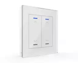 MDT BE-GTL20W.A1 Stiklinis mygtukas Glass Push Button II Light 2-jų kanalų RGB-W baltas žaliuzių/roletų valdymui