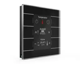 MDT BE-GBZS.01S KNX stiklo išmanusis valdymo skydelis su spalvotu ekranu, juodas
