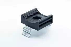 Hebotec KBS-H 4-20 10 tvirtinimo pagrindas kabelių raiščiams, juodas, 20x20 mm, M4 varžtinis tvirtinimas, PA6.6, maks. raiščio plotis 10 mm 3011-042C
