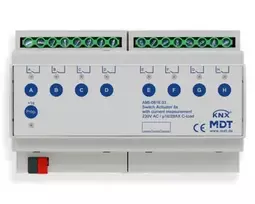 MDT AMI-0816.03 KNX perjungimo aktorius, 8 kanalų, 16/20 A, 230 V, 8 TE, DIN bėgelio