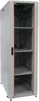 IT-BUDGET 19 colio serverinė spinta SRK komplektas, 42U, 600x1000 mm, stiklo/plieno durelės, 4 aktyvūs ventiliatoriai, PDU, lentynos, surinkta, šviesiai pilka 99ITB19SRK42610GGM
