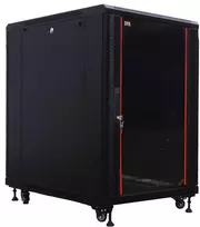 IT-BUDGET 19 inch Tinklo spintos SRK - 18U - 600x800 mm - Stiklinės/Medinės Durys - Surinkta - Juoda 99ITB19SRK1868GSNM