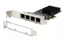 EXSYS EX-6083 PCIe x4 Gigabit Ethernet 4 prievadų Low Profile tinklo plokštė