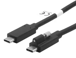 EXSYS EX-K1595V-2.0 USB-C į USB-C kabelis, 2m, juodas, su varžtu