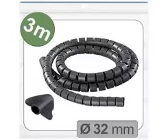 Quadrios 25CA740 pintas kabelių apvalkalas, išplečiamas PET, juodas, 3 m, 25-32 mm ryšuliams