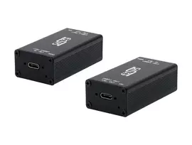 EXSYS EX-1502HMVS Industrial 1-Port USB-C 3.2 Gen 1 į USB-A adapteris su 15KV ESD apsauga nuo viršįtampių, DIN-bėgio tvirtinimas, 9-48V DC