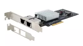 EXSYS Dual 10 Gigabit Ethernet PCIe x4 tinklo plokštė, Intel X550-AT2, 2x RJ45, Low-Profile EX-60222