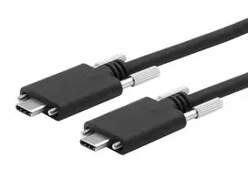 EXSYS USB 3.2 Gen 2x1 Type-C kabelis su fiksuojančiais varžtais, 1,0 m, juodas EX-K1592V-1.0