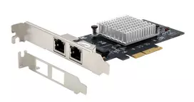 EXSYS EX-60202 dviejų prievadų 1 Gigabit Ethernet PCIe x4 tinklo plokštė su Intel I350-AM2 lustu, 2x RJ45, pridedamas žemo profilio laikiklis