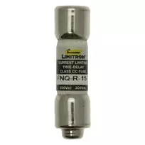 Eaton FNQ-R-15 lėtai perdegantis saugiklis 15A 600V AC/300V DC Class CC, 10 vnt. paketas