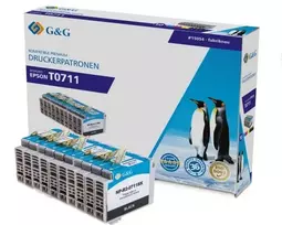 G&G suderinamų rašalo kasečių rinkinys Canon PGI-710/CLI-711 - juoda, žydra, purpurinė, geltona - 4 vnt. (NP-R-0711 serija) 1P0711-10