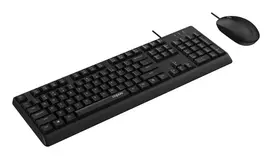 Rapoo NX1500 laidinė klaviatūros ir pelės rinkinys, pilno dydžio QWERTZ, juodas R-13100