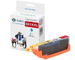G&G suderinama Canon CLI-581C XXL žydros spalvos rašalo kasetė (15842)