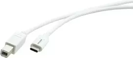 Kramer Electronics C-USB/CB-6 USB 2.0 kabelis, USB-C (vyriškas) į USB-B (vyriškas), 1,8 m, baltas 96-02357106