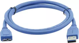 Kramer C-USB3/MICROB USB 3.2 Gen 1 laidas, USB-A į Micro-USB B, 1,8 m, mėlynas 96-02356006