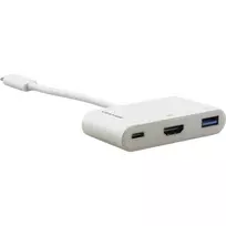 Kramer ADC-U31C/M2 USB-C daugiafunkcis adapteris - 4K HDMI, USB-A, USB-C PD, 17 cm, baltas 99-97210004