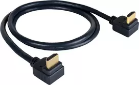 Kramer C-HM/RA2-3 greitaeigis HDMI kabelis su Ethernet, stačiais kampais, 0,9 m, pilkas, 4K palaikymas 97-0144003