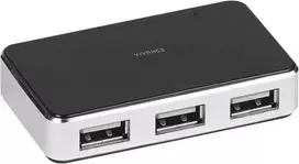 Vivanco USB 2.0 4 prievadų šakotuvas su 3 m kabeliu (VVITHUB2V4PORTS)