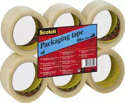 3M Scotch pakavimo juosta 6890, 50mm x 66m, permatoma PVC, stiprus sukibimas, mažas triukšmas, 50 mikronų - 1 rulonas (PVC6RT)