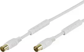 Vivanco SAT antenos prijungimo kabelis, 3 m, baltas, VVAN30FEDBGW