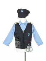 Souza! Policijos pareigūno kostiumas su kepure ir aksesuarais, 4-7 metų