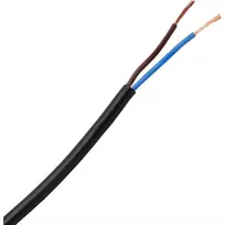 HEINRICH KOPP H03VV-F 2x0,75mm² juodas lankstus PVC kabelis 10m 152210845