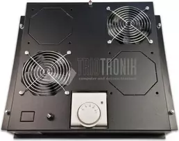 Wirewin FAN ROOF 2V BL stogo aušinimo ventiliatorius 19 inch spintai, 2 ventiliatoriai, 230V, 460 m³/h, juodas