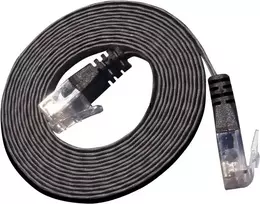 Wirewin Triotronik PKW-SLIM-KAT6 0.25 SW – plonas Cat6 U/UTP Ethernet komutacinis kabelis, RJ-45 male to male, 0,25 m, juodas
