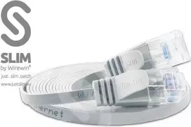 Wirewin Triotronik PKW-SLIM-KAT6 20.0 WS - 20m baltas Cat6 U/UTP plonas Ethernet tinklo kabelis, RJ45 male to male, Gigabit