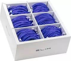 Wirewin SLIM-LS-K6A 1.5 VT 60 - Cat.6A U/FTP plonas Ethernet tinklo kabelis, 1,5 m, violetinės spalvos, 60 vnt. paketas