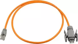 Wirewin Industrial Cat6A S/FTP PUR tinklo kabelis, IP67 RJ45, 1m, oranžinis PKW-I1-SF-K6A-PUR 1.0 OR