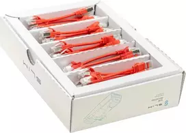 Wirewin SLIM-LS-K6A 0,1 RD 50 Cat6a U/FTP plonas Ethernet tinklo kabelis, 0,1 m, raudonas, 50 vnt. paketas