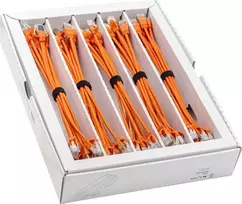 Wirewin SLIM-LS-K6A 0,15 m Cat6A plonas Ethernet tinklo kabelis, U/FTP, oranžinis, 50 vnt. paketas